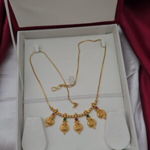 Premium foaming 6 lakshmi coin necklace