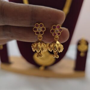  Premium foaming Ruby kemp jhumka