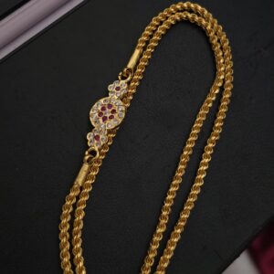 Premium Impon ruby white 28 Inches impon mugappu chain 