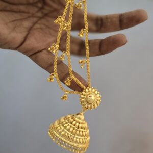 Premium foaming kerela jhumka with 3 line mattal