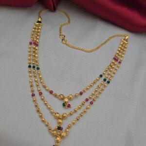  Premium 3 line ball necklace comes beads
