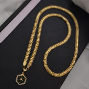 Premium foaming emerald 28 inches heart dollar chainPremium foaming emerald 28 inches heart dollar chain