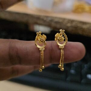 Premium Foaming Lotus chain drops earing