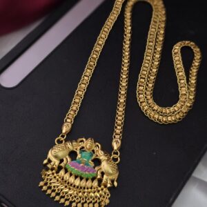 Premium Foaming 32 inches lakshmi enamel dollar chain comes ring model