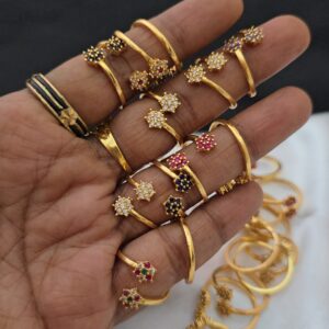  Premium ad Diamond look adjustable ring