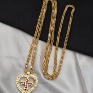 Premium impon heart dollar chain 32 inch
