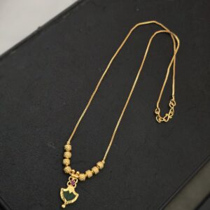 Premium foaming 18 inches palak necklace