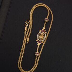 Premium foaming AD Lakshmi Mugappu chain 