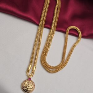 Premium foaming 32 inches ruby lakshmi dollar chain