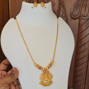 Premium lakshmi necklace with stud
