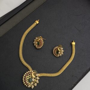  Premium Mat AD stone necklace 