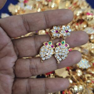 Premium impon AD leaf stud earing