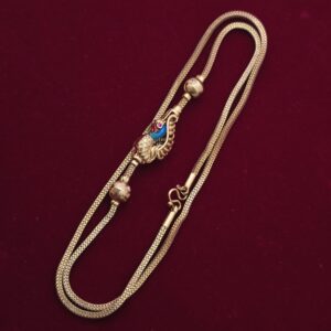 Premium foaming enamel peacock dollar chain comes square chain