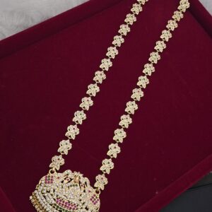 Premium impon 32 inches AD lakshmi dollar chain 