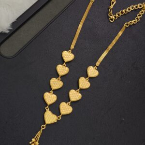 Premium foaming plain heart necklace 