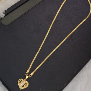 Premium foaming stone heart dollar chain  