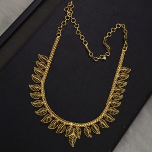 Premium foaming turkish style leaf necklace 