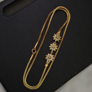  Premium foaming AD stone mugappu chain  