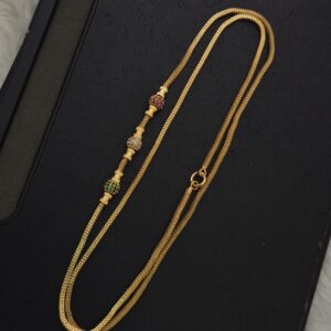 Premium foaming AD stone mugappu chain  