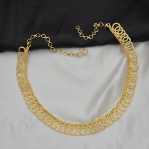 Premium foaming palin round necklace 