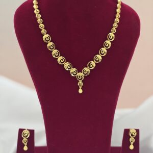 Premium foaming plain jelabi design necklace