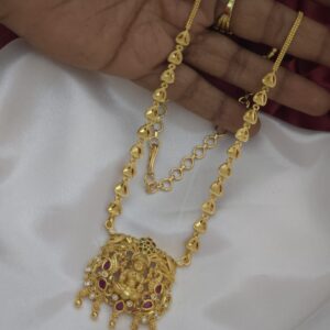 Premium foaming  lakshmi AD stone necklace