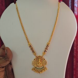  Premium foaming stone lakshmi  haram necklace