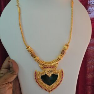  Premium foaming palak necklace