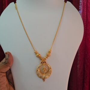 Premium foaming stone lakshmi necklace