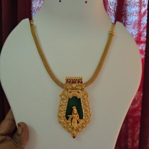  Premium foaming krishna palak necklace