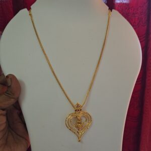 Premium foaming ruby lakshmi necklace