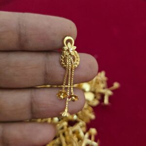 Premium Foaming plain peacock chain drops earing