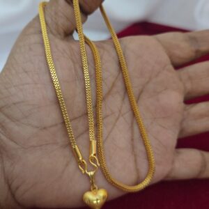  Premium foaming heart dollar chain 18 inch