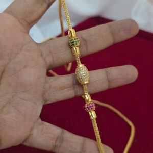 Premium foaming AD stone mugappu chain