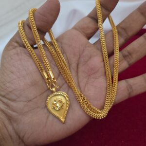 Premium foaming swastik dollar chain 18 inch