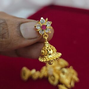 Premium impon AD stone jhumka 