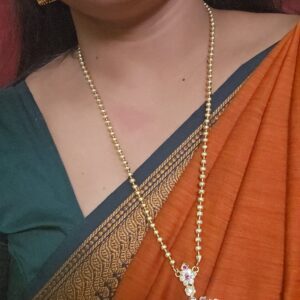  Plain 24 inches AD  stone impon peacock dollar chain