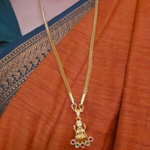 Plain 24 inches AD stone lakshmi dollar chain