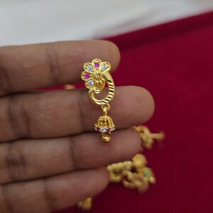 Premium foaming stone peacock drops earing