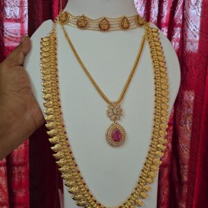 Premium quality foaming AD stone lakshmi wedding combo