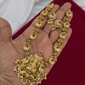 Premium AD stone mat lakshmi haram