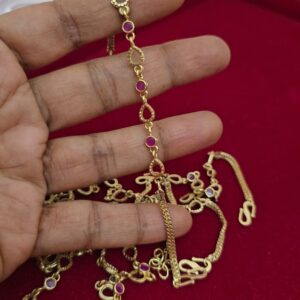 Premium impon AD ruby stone bracelete