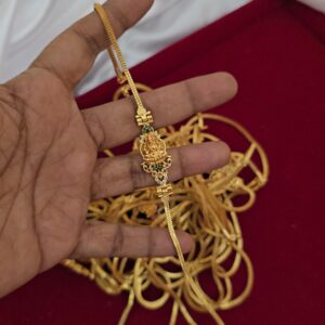 Premium foaming AD stone lakshmi mugappu chain