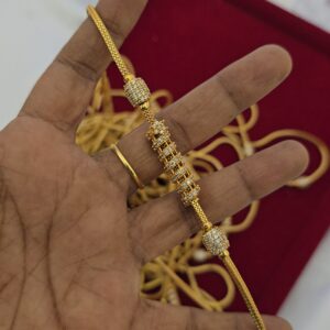 Premium foaming AD stone mugappu chain