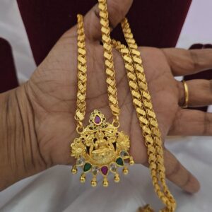 Premium foaming  stone lakshmi dollar chain