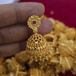 Premium foaming ruby jhumka