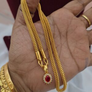 Premium foaming 18 inch AD stone dollar chain 