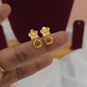 Premium foaming ruby drops earing
