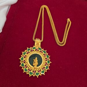 Premium foaming 34inch krishna palak dollar chain 