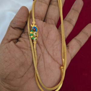  Premium foaming enamel peacock mugappu chain 